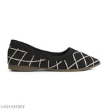 Soft canvas slip-on ballet flats for women & girls, stylish flat bellies shoes in solid pattern with rounded toe, made in India