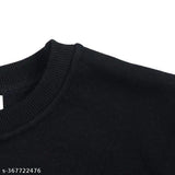 Kids winter boys and girls printed hoodie in black colour (fleece inside