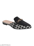 Synthetic bellies mules sandals for women and girls, trendy and comfortable footwear in various sizes, Indian origin