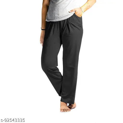XXXL soft cotton women's lounge pants in a solid color. Features two side pockets for extra storage space