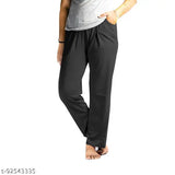 XXXL soft cotton women's lounge pants in a solid color. Features two side pockets for extra storage space