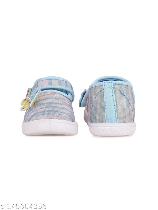 Neobaby casual sandals in pastel blue with bell details, suitable for girls aged 6 months to 4 years