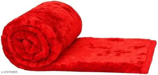 Red trendy floral embossed microfiber blanket, ultra-soft and heavy for winter use