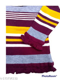 Woolen striped sweater set for girls (long sleeves, 1-2 years), cozy winter fashion