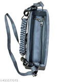 Black nylon sling bag, adjustable shoulder strap