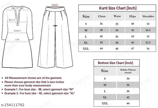 Indian Mohini Crepe Kurta & Palazzo Set - Printed, high-quality ethnic wear for women