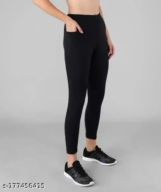 Peach polyester spandex ladies jeggings for workout, gym, yoga, dance - breathable, skin-fit, one side pocket, sizes 28-40