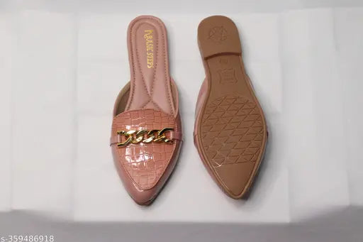 Modern synthetic colorblocked mules - Bellies & Mules by Basic Steps, versatile design for casual or evening wear