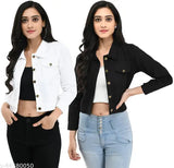 Absorbing women's solid jacket, Indian-made, S-XL, 36in bust size, 19in length size