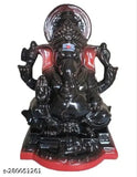 12.5cm x 9.5cm x 18.5cm ceramic Ganesh idol, Lord VINAYAGA statue for Pooja Room, Indian decor