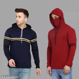 Striped polycotton long sleeve t-shirts (1 striped, 1 masses), sizes S-XL, Indian-made fashion