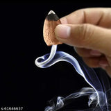 Orange Ganesha Smoke Backflow Resin Incense Holder - pack of 1, creates a smoky waterfall illusion, made in India