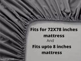 White premium cotton floral print king size fitted bedsheet set, with 2 pillow covers, super soft and luxurious