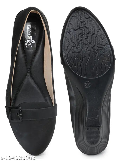 Synthetic slip-on flat bellies for women, comfortable footwear in various sizes (IND-3 to IND-8), Indian origin