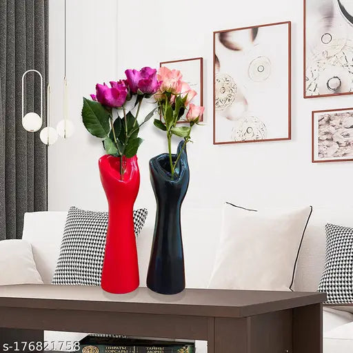 Ceramic Nordic design flower vase, modern arts, elegant home decor item