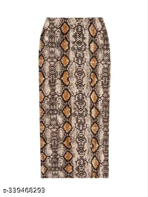 Wild Elegance snake print ruched midi skirt