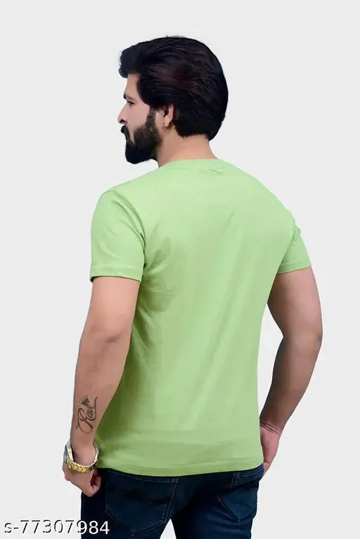 Cotton Ditsy Headshot Half Sleeve T-Shirt, printed pattern, regular fit, machine washable