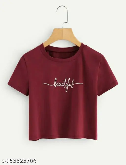 Classy graceful women's polycotton tunics with short sleeves and printed patterns, Indian-made fashion top