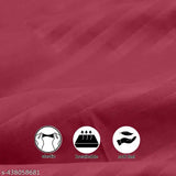 Maroon 180 TC supersoft premium cotton elastic fitted double bed sheets with 2 king size pillow covers