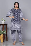 Designer DM Chikankari set, cotton blend kurta & pants with printed net embroidery, India