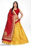 Soft silk lehenga choli collection, Chanderi dupatta, Indian bridal wear, semi-stitched Banarasi jacquard silk
