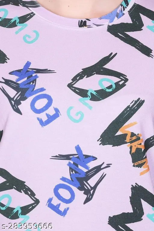 Wild Dreams Women's Summer Cotton-Blend Coords Set (Crop & Lower): Colorful printed coords perfect for morning walks, yoga, or evening wear