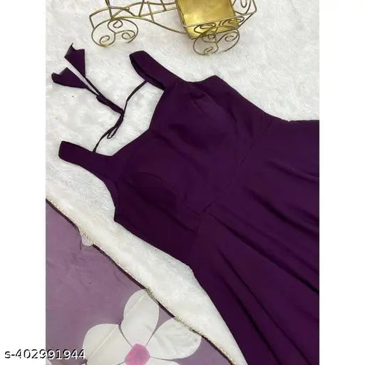 Wine-colored georgette kurti with dupatta, sleeveless and full-lining, perfect for parties and events. Indian handcrafted design