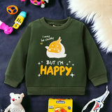 Boys Girl Olive Polycotton Sweatshirts & Hoodies Pack Of 1