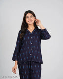 Rayon printed daily wear top and pyjama nightsuit, stylish and comfortable for women's ethnic wear, beautiful design in 4 available sizes: S-XXXL