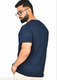 Burundi Blu men's short-sleeved pure cotton t-shirt, printed with vibrant design, size S, made in India