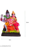 Multicolor 12cm polyresin Bholenath Shiva statue, Hindu god idol for home temple decor and art