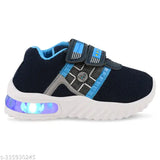 Lightweight casual sports shoes for kids with LED lights and Velcro straps