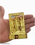 Metal statue of Lord Shree Ramdarbar, 10cm x 10cm x 7cm, handcrafted in India