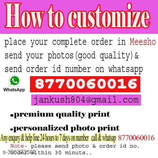 Personalized Tshirts Customized Printed Photo Text Round Neck Half Sleeve T-Shirts for Girls, Boys, Men, Women