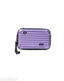 Purple hard case sling bag, cross body style