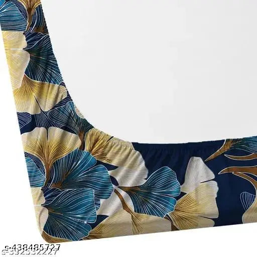 Cotton floral double bedsheet set with 2 pillow covers by GEIVA, breathable and skin-friendly