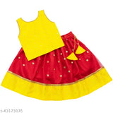 Art Silk & Satin, sleeveless Leheriya Stitch Latest Trending Net Readymade Girl's Lehenga Choli. Originally made in India, premium soft net, next day delivery