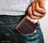 Brown faux leather BMW logo wallet, stylish, 3 compartments, textured net, perfect for men's accessories