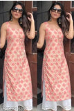 Rayon sleeveless printed kurta palazzo, vibrant Indian fashion for women's wardrobe (XXS-42in/32in, S-44in/36in, M-44in/36in)