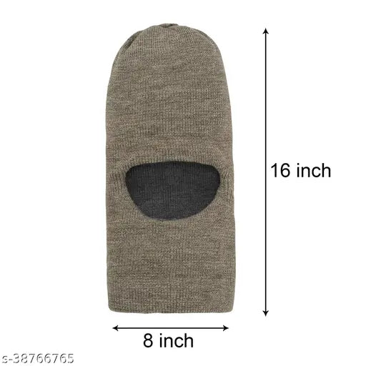 Striped Acrylic Reversible Balaclava/Monkey Cap - One-Size, Lightweight & Comfortable Winter Accessory for Men & Women. Made in India