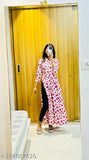High-quality crepe, vibrant butterfly printed Anarkali kurti for women's daily wear - three-quarter sleeves, versatile styling options