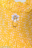 Yellow chiffon kids kurta palazzo set, printed anarkali top with dupatta for girls ethnic wear, trendy Eid special outfit from India