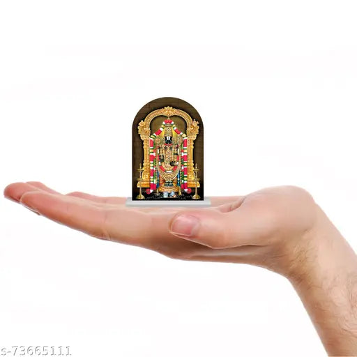 Tirupati Balaji acrylic idol, spiritual gift item for home or car decor