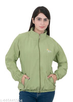 Polyester humble hustler women's trendy jacket, solid color and long sleeves, size S-XXL