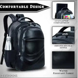 Leather net 35L laptop backpack, ideal for students and professionals, comfortable and lightweight with adjustable shoulder straps and padded shoulder pad