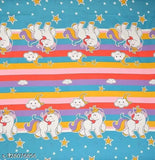 Multicolor microfiber double flat bedsheet (160 TC), perfect for a comfortable sleep in an AC room, featuring unicorn print