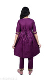 Girls' rayon embellished A-line kurta & pant set, ethnic wear for 5-12 years old, India origin