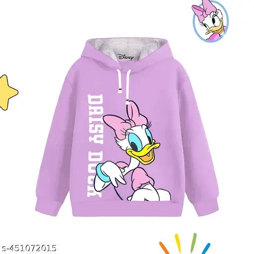 Multi-colored cotton blend hoodie for girls winterwear, printed net pattern, long sleeves, size 3-4 years