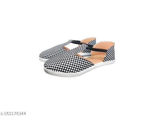 Black color-blocked synthetic Ballerinas from Bally Foot - slip-on women's shoes for stylish comfort