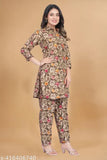 Long-sleeved top and bottom, Indian cotton clothing with varying sizes for waist, hip, and length